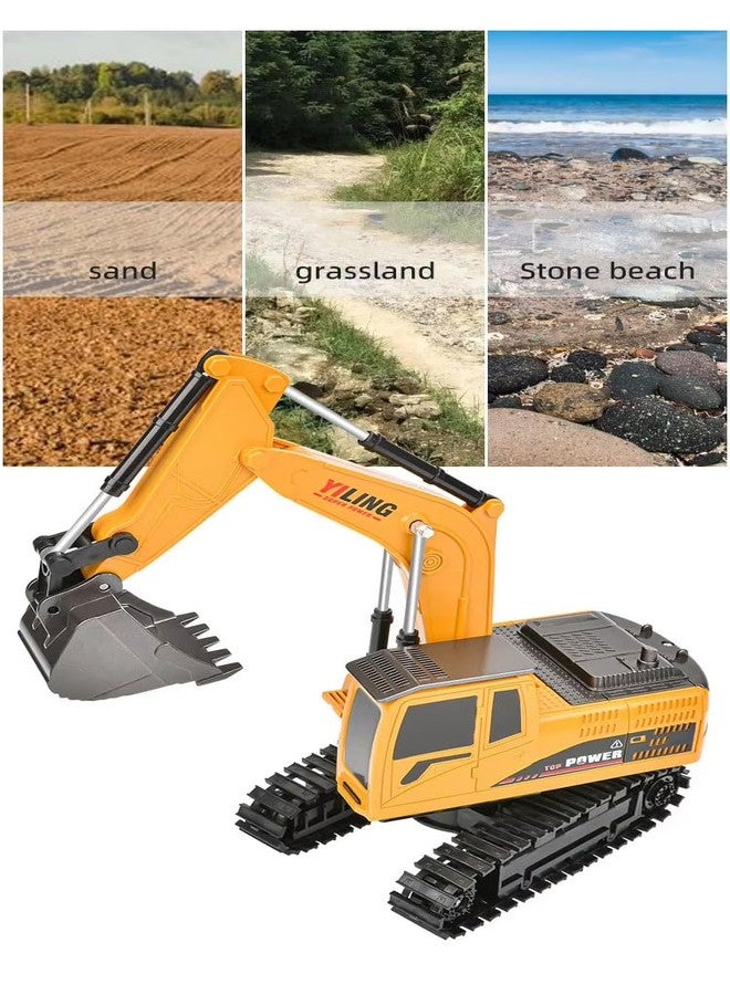 NVF Remote Control Excavator Toy, 2.4G RC Construction Truck, 4WD Alloy with LED Lights - Image 5